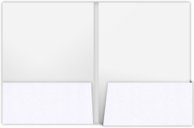 Marble Crush White Smooth 12pt C1S 9 x 12 Two Pocket Folders with 4 1/4 Inch Deep Box Pockets and 1/4 Inch Expansion with Double Score Spine