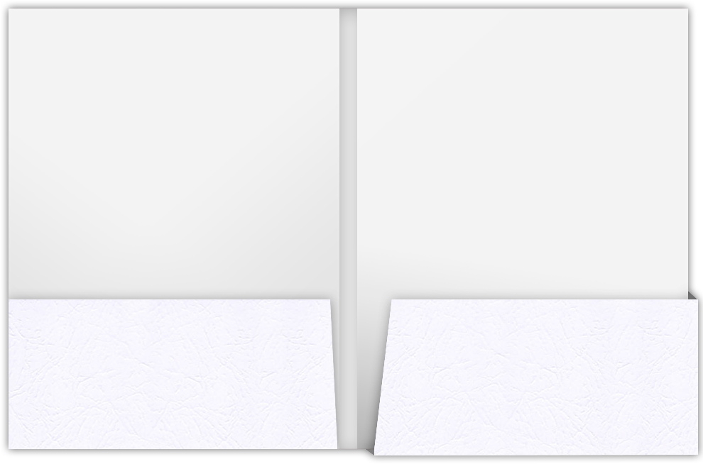 Marble Crush White Smooth 12pt C1S 9 x 12 Two Pocket Folders with 4 1/4 Inch Deep Box Pockets and 1/4 Inch Expansion with Double Score Spine