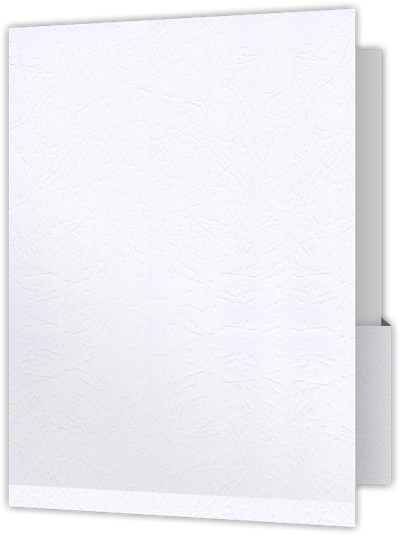 Marble Crush White Smooth 12pt C1S 9 x 12 Two Pocket Folders with 4 1/4 Inch Deep Box Pockets and 1/4 Inch Expansion with Double Score Spine