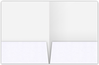 Marble Crush White Smooth 12pt C1S 9 x 12 Two Pocket Round Corner Folders with 4 1/4 Inch Pocket