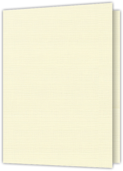 Natural White Linen 100lb 9 x 12 Two Pocket Folders with 4 Inch Pockets