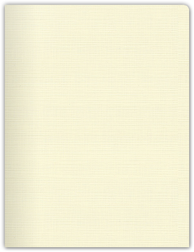 Natural White Linen 100lb 9 x 12 Two Pocket Round Corner Folders with 4 1/4 Inch Pocket