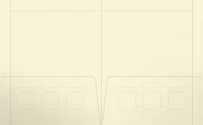 Natural White Linen 100lb 9 1/2 x 11 3/4 Two Pocket Folders with 4 1/2 Inch Pockets and 1 Inch Reinforced Top and Edges