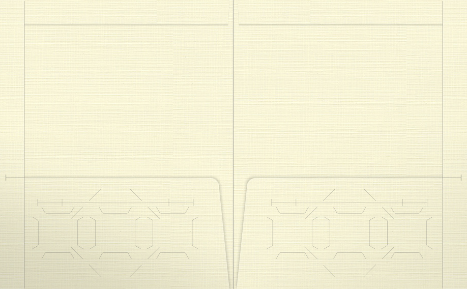 Natural White Linen 100lb 9 1/2 x 11 3/4 Two Pocket Folders with 4 1/2 Inch Pockets and 1 Inch Reinforced Top and Edges