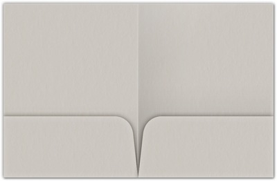 Natural White Smooth 80lb 9 x 12 Two Pocket Folders with 4 Inch Round Corner Pockets