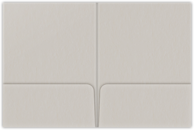 Natural White Smooth 80lb 9 x 12 Two Pocket Folders with 4 Inch Round Corner Pockets and 1/4 Inch Expansion with Double Score Spine