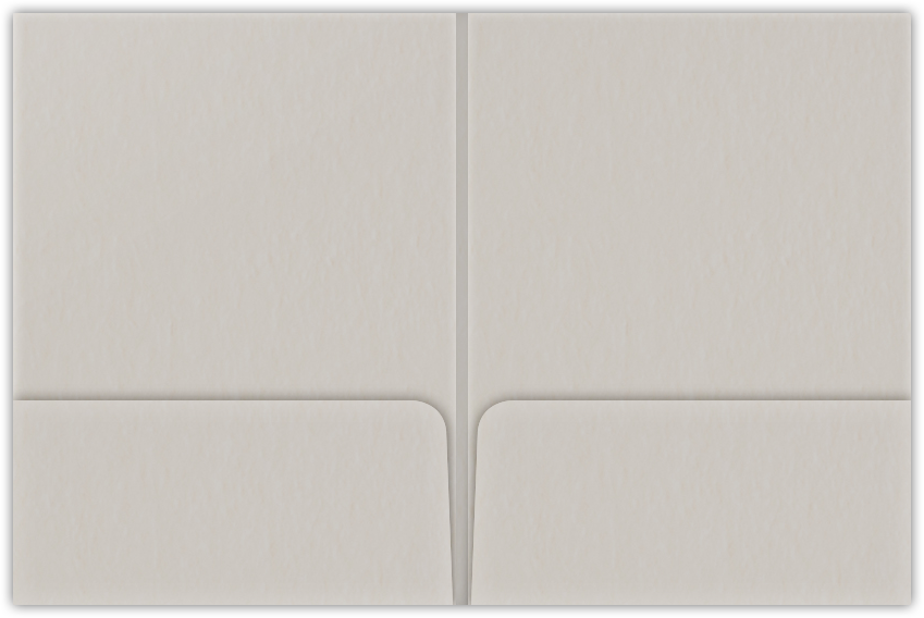 Natural White Smooth 80lb 9 x 12 Two Pocket Folders with 4 Inch Round Corner Pockets and 1/4 Inch Expansion with Double Score Spine