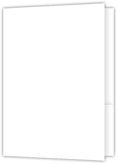 Solar White Smooth 80lb 9 x 12 Two Pocket Folders with 4 Inch Round Corner Pockets and 1/4 Inch Expansion with Double Score Spine