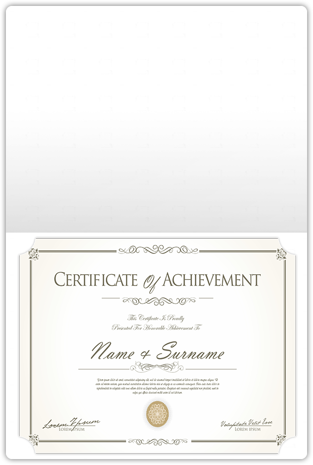 Starch White Hemp 100lb 9 1/2 x 12 Landscape or Portrait Certificate Holders with Rounded Corner Slits