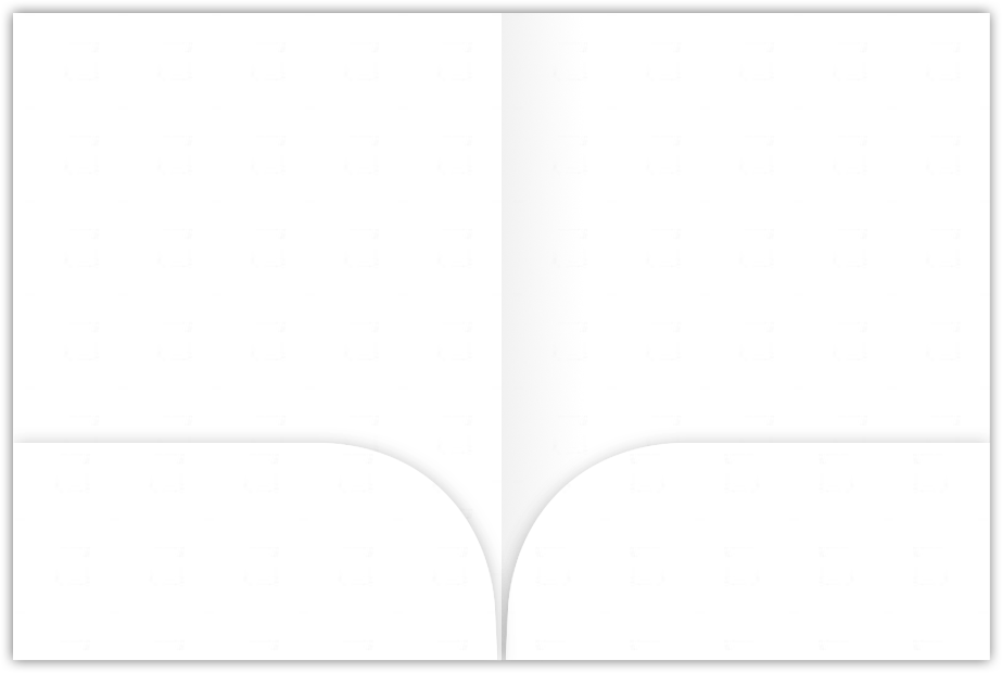 Starch White Hemp 100lb 9 x 12 Two Pocket Folders with 4 Inch Curved Pockets