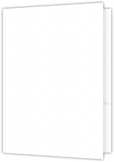 Starch White Hemp 100lb 9 x 12 Two Pocket Folders with 4 Inch Curved Pockets