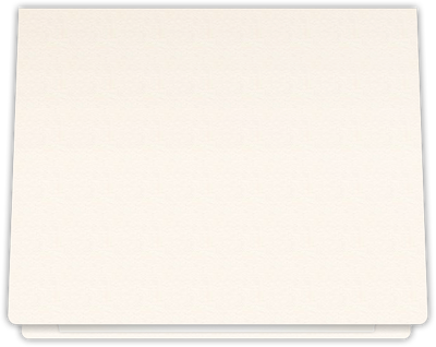 Warm White Felt 80lb 9 1/2 x 12 Landscape or Portrait Certificate Holders with Rounded Corner Slits