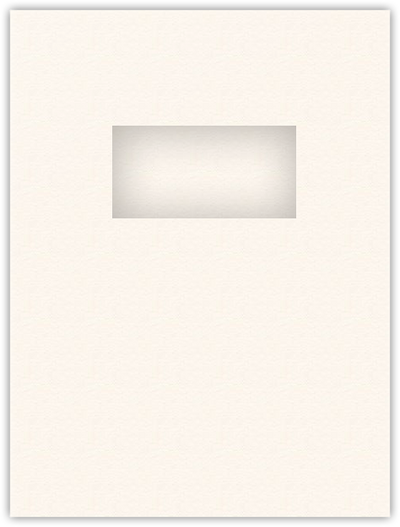 Warm White Felt 80lb 9 x 12 Two Pocket Folders with 4 Inch Pockets and 2 x 4 Window