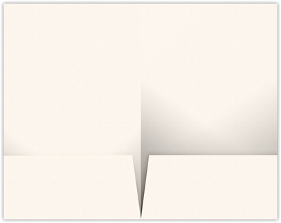 Warm White Felt 80lb 9 1/2 x 14 1/2 Two Pocket Legal Folders with 4 1/2 Inch Pockets