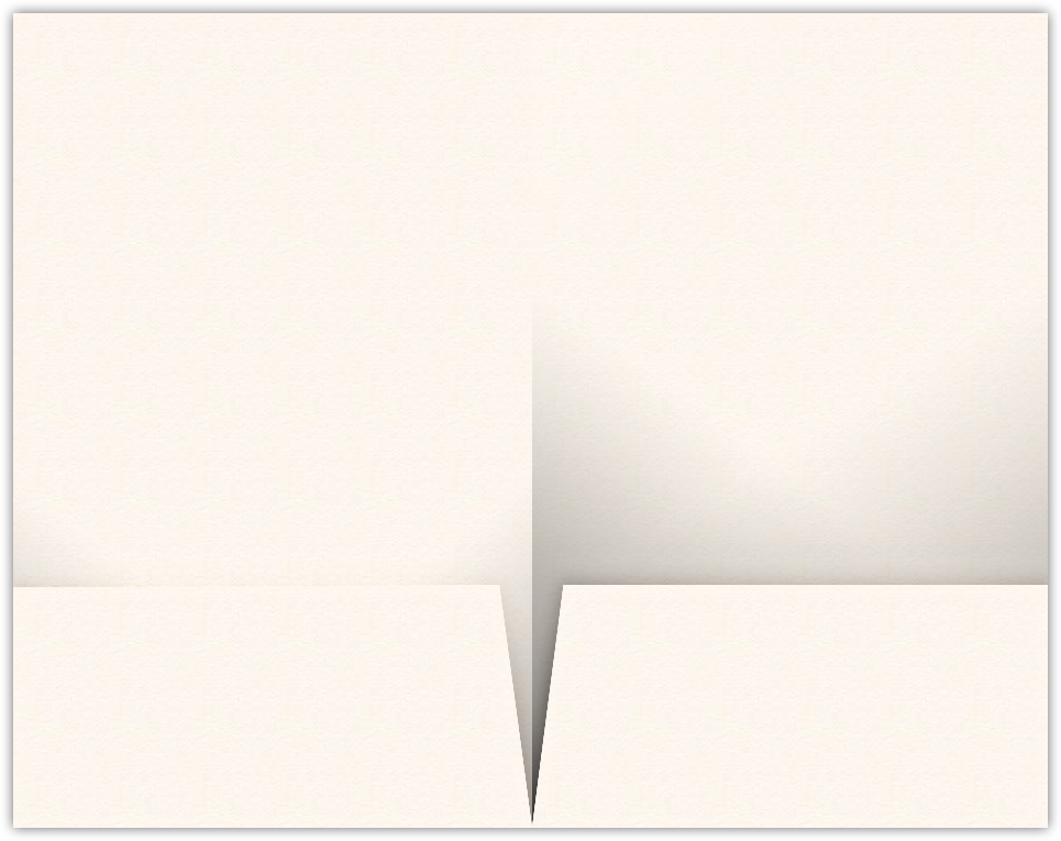 Warm White Felt 80lb 9 1/2 x 14 1/2 Two Pocket Legal Folders with 4 1/2 Inch Pockets