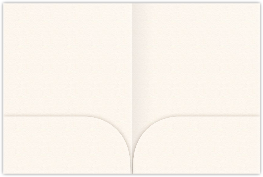 Warm White Felt 80lb 9 x 12 Two Pocket Folders with 4 Inch Curved Pockets