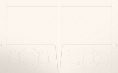 Warm White Felt 80lb 9 1/2 x 11 3/4 Two Pocket Folders with 4 1/2 Inch Pockets and 1 Inch Reinforced Top and Edges