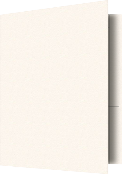 Warm White Felt 80lb 9 1/2 x 11 3/4 Two Pocket Folders with 4 1/2 Inch Pockets and 1 Inch Reinforced Top and Edges
