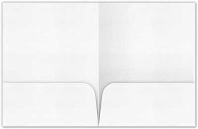 Warm White Linen 80lb 9 x 12 Two Pocket Folders with 4 Inch Round Corner Pockets
