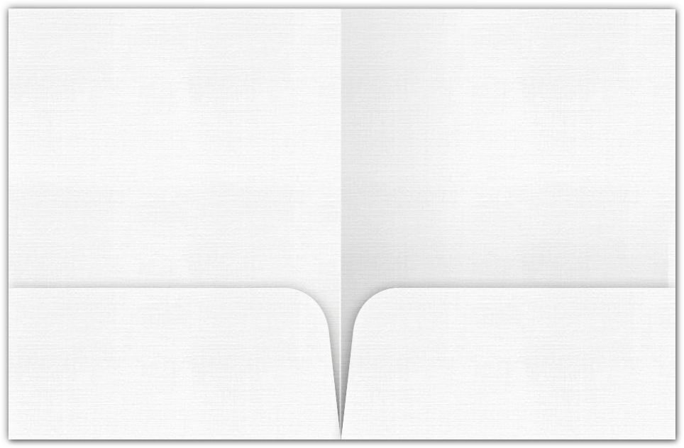 Warm White Linen 80lb 9 x 12 Two Pocket Folders with 4 Inch Round Corner Pockets