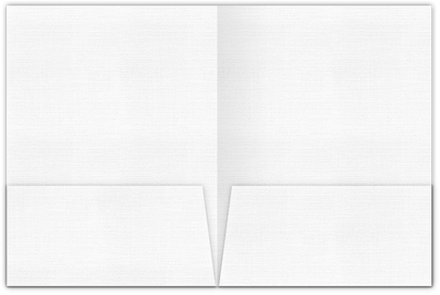 Warm White Linen 80lb 9 x 12 Two Pocket Folders with 4 Inch Pockets