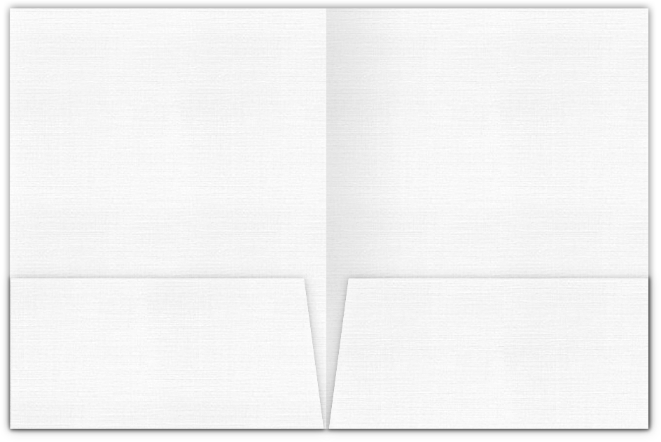 Warm White Linen 80lb 9 x 12 Two Pocket Folders with 4 Inch Pockets