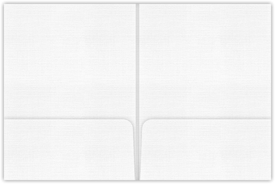 Warm White Linen 80lb 9 x 12 Two Pocket Folders with 4 Inch Round Corner Pockets and 1/4 Inch Expansion with Double Score Spine
