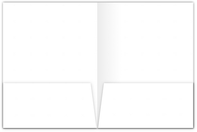 White Semi-Gloss 10pt C1S 9 x 12 Two Pocket Folders with 4 Inch Pockets