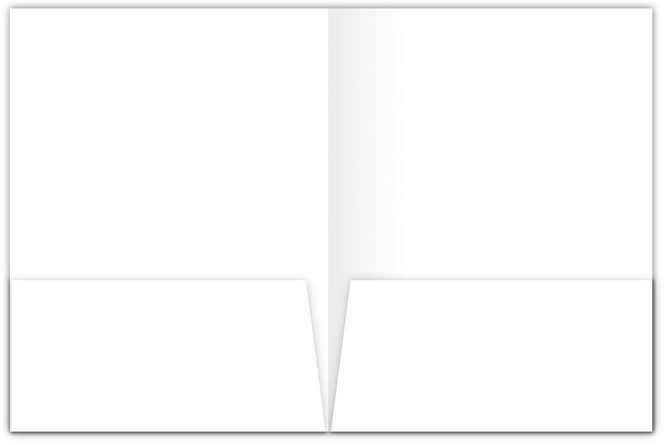 White Semi-Gloss 10pt C1S 9 x 12 Two Pocket Folders with 4 Inch Pockets