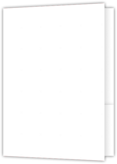 White Semi-Gloss 10pt C1S 9 x 12 Two Pocket Folders with 4 Inch Round Corner Pockets and 1/4 Inch Expansion with Double Score Spine