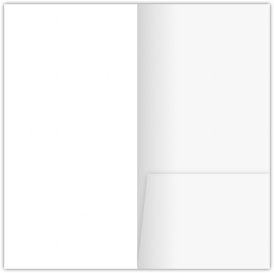 White Semi-Gloss 10pt C2S 3 1/2 x 7 One Pocket Key Card Holders with 2 1/2 Inch Pocket