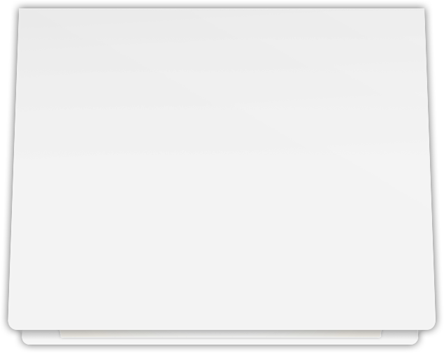 White Semi-Gloss 12pt C1S 9 1/2 x 12 Landscape or Portrait Certificate Holders with Rounded Corner Slits
