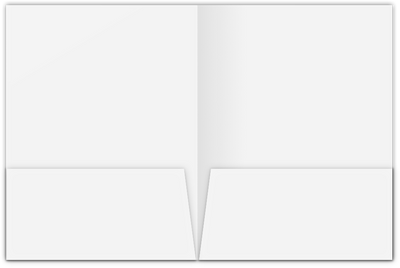 White Semi-Gloss 12pt C1S 9 x 12 Two Pocket Folders with 4 Inch Pockets