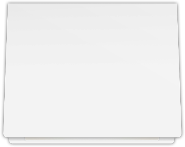 White Semi-Gloss 14pt C1S 9 1/2 x 12 Landscape or Portrait Certificate Holders with Rounded Corner Slits
