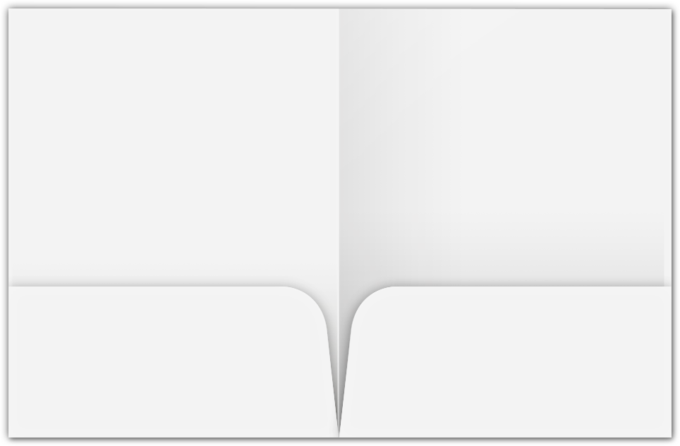 White Semi-Gloss 14pt C1S 9 x 12 Two Pocket Folders with 4 Inch Round Corner Pockets