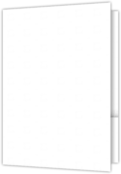 White Semi-Gloss 18pt C1S 9 1/2 x 14 1/2 Two Pocket Legal Folders with 4 1/2 Inch Pockets