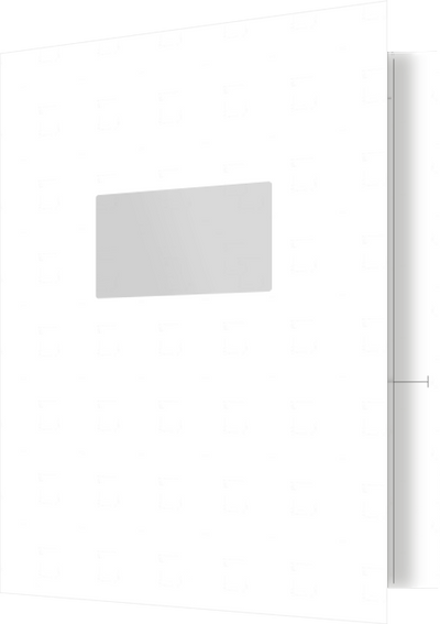 White Semi-Gloss 18pt C1S 9 1/2 x 11 3/4 Two Pocket Folders with 4 1/2 Inch Pockets and 1 Inch Reinforced Top and Edges