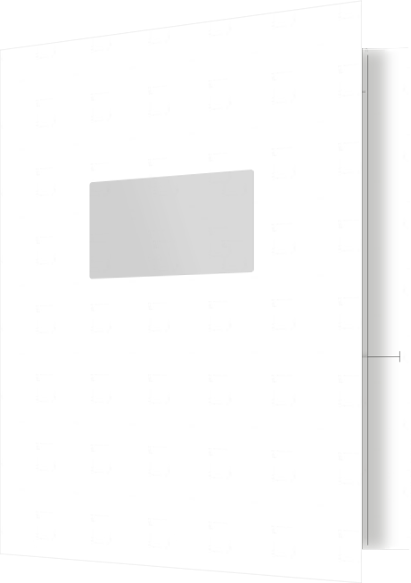 White Semi-Gloss 18pt C1S 9 1/2 x 11 3/4 Two Pocket Folders with 4 1/2 Inch Pockets and 1 Inch Reinforced Top and Edges