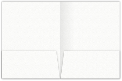 White Felt 80lb 9 x 12 Two Pocket Folders with 4 Inch Pockets