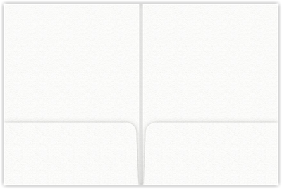 White Felt 80lb 9 x 12 Two Pocket Folders with 4 Inch Round Corner Pockets and 1/4 Inch Expansion with Double Score Spine