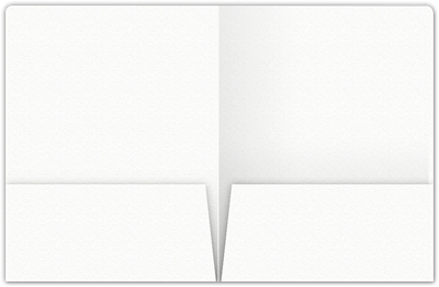 White Felt 80lb 9 x 12 Two Pocket Round Corner Folders with 4 1/4 Inch Pocket