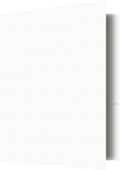 White Felt 80lb 9 1/2 x 11 3/4 Two Pocket Folders with 4 1/2 Inch Pockets and 1 Inch Reinforced Top and Edges