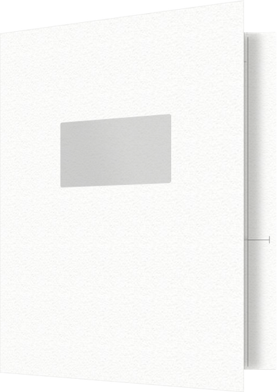 White Felt 80lb 9 1/2 x 11 3/4 Two Pocket Folders with 4 1/2 Inch Pockets and 1 Inch Reinforced Top and Edges