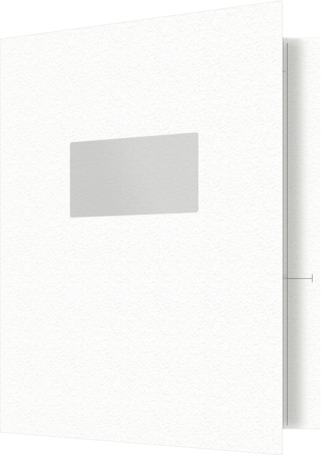 White Felt 80lb 9 1/2 x 11 3/4 Two Pocket Folders with 4 1/2 Inch Pockets and 1 Inch Reinforced Top and Edges