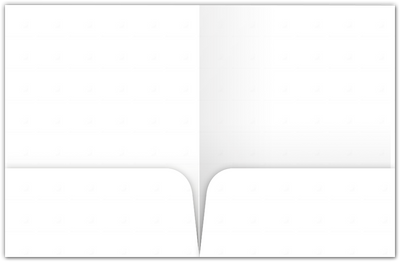 White Smooth 80lb 9 x 12 Two Pocket Folders with 4 Inch Round Corner Pockets