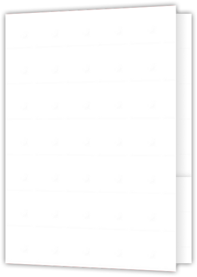 White Smooth 80lb 9 x 12 Two Pocket Folders with 4 Inch Round Corner Pockets and 1/4 Inch Expansion with Double Score Spine