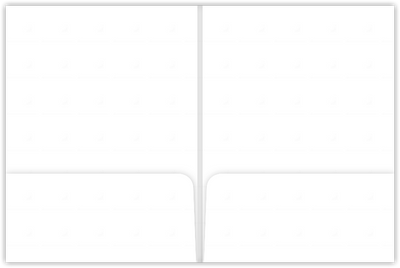 White Smooth 80lb 9 x 12 Two Pocket Folders with 4 Inch Round Corner Pockets and 1/4 Inch Expansion with Double Score Spine
