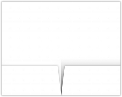 White Smooth 80lb 6 x 9 Two Pocket Half Size Folders with 3 Inch Pockets