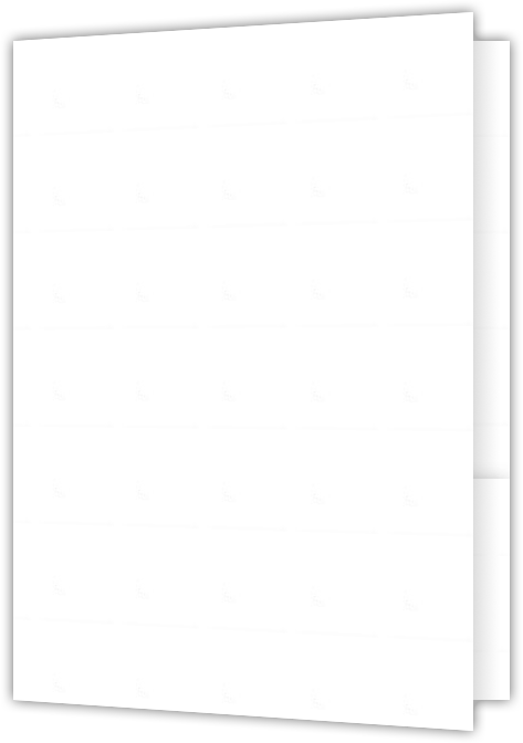 White Smooth 80lb 9 x 12 Two Pocket Folders with 4 Inch Curved Pockets