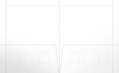 White Smooth 80lb 9 1/2 x 11 3/4 Two Pocket Folders with 4 1/2 Inch Pockets and 1 Inch Reinforced Top and Edges